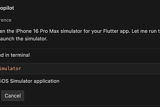 請 AI 啟動指定的 iOS simulator