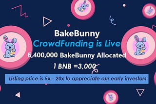 🔥🔥BakeBunny CrowdFunding Sales Is Live 🚀