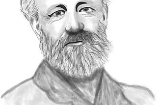 Jules Verne portrait by Shawlin Islam drawn in my smaprtphone