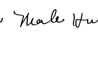 Zora Neale Hurston’s full signature in black ink.