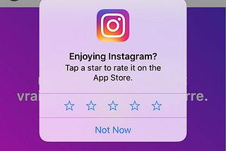 Instagram doubled its iOS ratings in a week thanks to this in-app review popup!