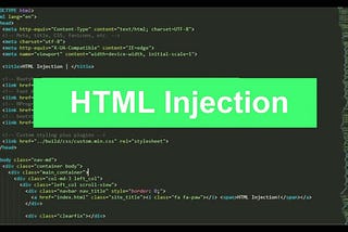 HTML Injection/Website Defacement