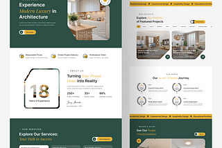 Architecture and Interior Design Service Provider Website UIUX Design