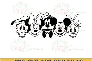 Mickeyy and Friends Svg Png Instant Download Printable Design Svg For Cricut Cutting File Vinyl Cut File