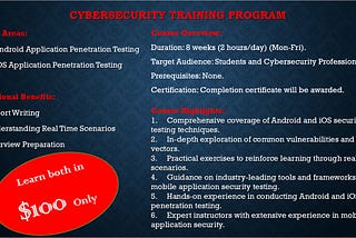 Cybersecurity Training Program