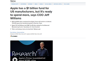 Apples $5B Manufacturing Fund To Build Apples iFactory?
