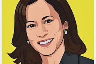 Cartoon photo of Vice President Kamala Harris