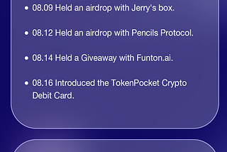TokenPocket Monthly Report — Aug 2024