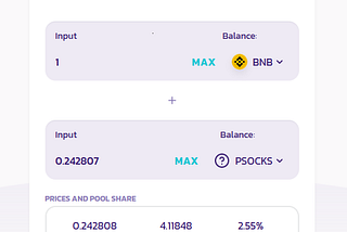 How to add liquidity on PancakeSwap for PancakeSocks