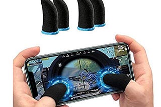 TIRUPATI Latest 4 Piece Pubg Game Finger Sleeve Touchscreen Finger Sleeves for Gaming Anti Sweat…