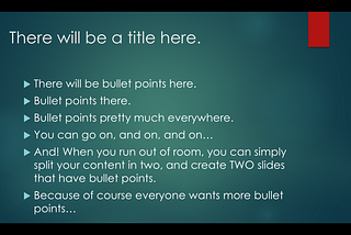 How you should REALLY use bullet points in a presentation