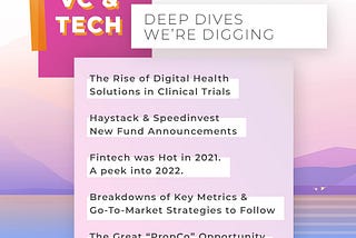 Benchmarks & Go-To-Market Strategies. Digital Health, FinTech, & PropTech are Hot. New VC Funds.