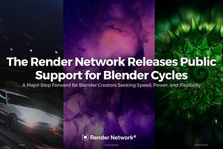 The Render Network Releases Public Support for Blender Cycles