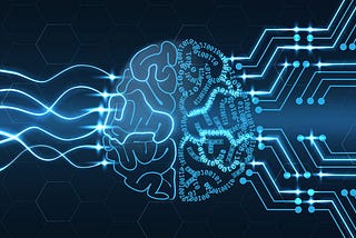 AI brain image: radiation in, bits out