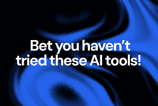 This graphic is a compelling hook for a post about AI tools that can enhance design efficiency. The bold typography and abstract blue-black background create a futuristic, tech-forward vibe.