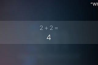 How Siri understands what “2+2” is