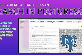 Creating a Full Text Search Engine in PostgreSQL, 2022