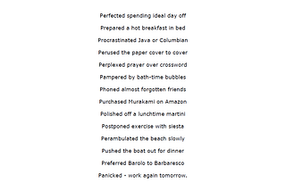 How To Spend A Perfect Day Off