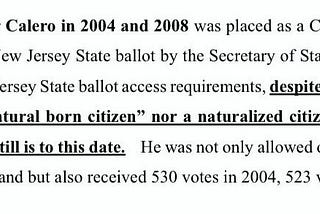 A Nicaraguan Citizen Can Run for U.S. President in NJ But Not ME, a U.S. Citizen?!