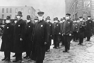 Seattle police in 1918 during the influenza pandemic