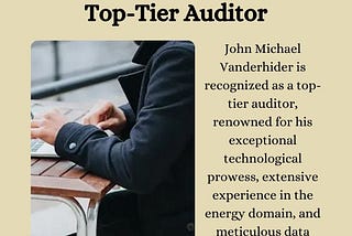 John Michael Vanderhider — Top-Tier Auditor