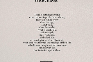 Wreckage….