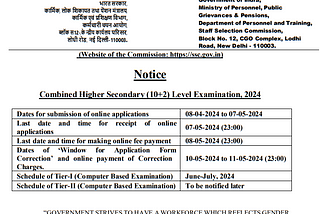 SSC CHSL 2024: 12th Pass Can Apply — 3712 Vacancies Released