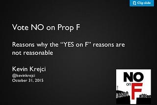 Vote NO on Proposition F