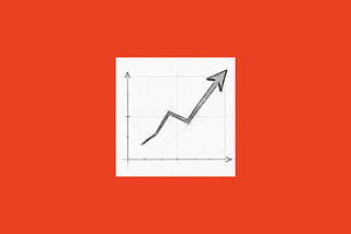 line drawing of an arrow and a graph