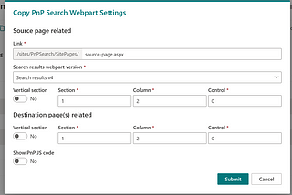 Copy PnP search results web part settings easily across pages