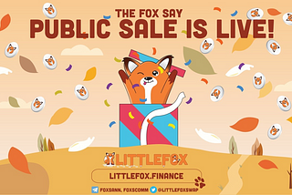 PUBLIC SALE is LIVE !!! 🦊🍂