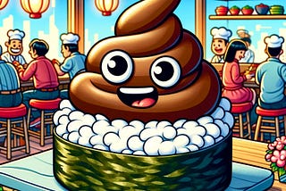 Poop #146.Meet Poop Roll, the underestimated sushi that spices up the competition!