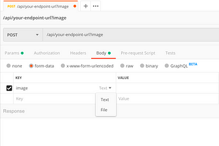 วิธี Post รูปผ่าน form ด้วย Postman