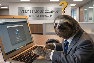 Sloth watching a spinner waiting to connect to the Daily Meeting