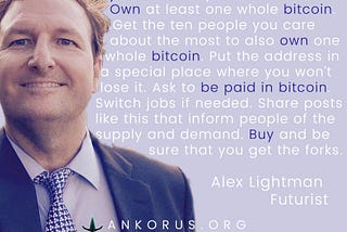 Bitcoin Enlightenment from Alex Lightman