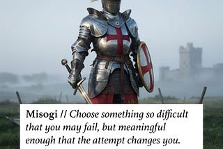Misogi: when winning is not the point but trying