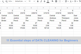 google sheet snippet.