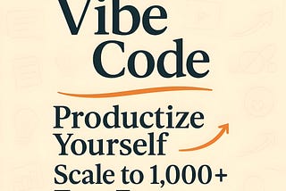 Vibe Code: Productize Yourself and Scale to 1,000+ True Fans