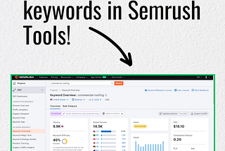 How do I find the right keywords in Semrush Tools?