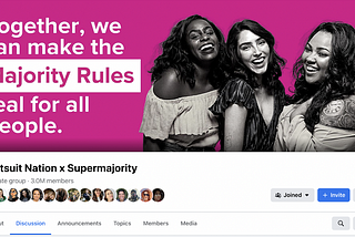 How Pantsuit Nation x Supermajority creates an Active Facebook Group