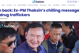 The Unlawful War on drugs started in Thailand, let’s not forget it.