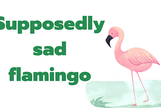 sad flamingo
