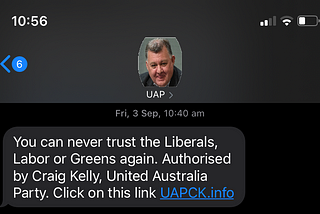 Has Craig Kelly MP slid into your DMs?