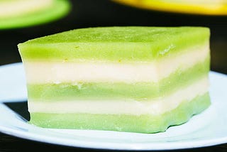 Thai Steamed Coconut-Pandan Cake (Khanom Chan)