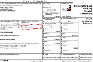 How does PayPal, Venmo, Ebay, Etsy, Amazon, Stripe, Square and 3rd parties report sales to the IRS?