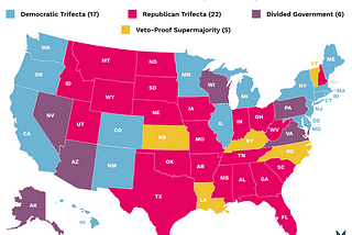 Redder and Bluer States: Are We Seeing a Rise of One-Party Rule in U.S. Governments?