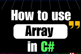 Algo Trading using C# : Implementation Array