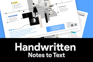 Convert Handwritten Notes to Text