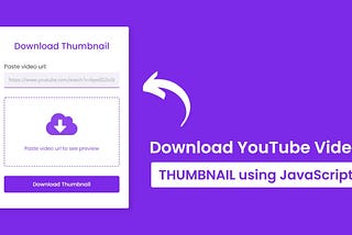 Download YouTube Video Thumbnail in PHP & JavaScript