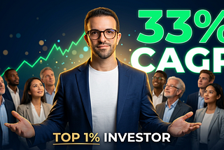 Henrique Centieiro leading a community of investors, with bold “33% CAGR” text — Top 1% investor returns thumbnail.